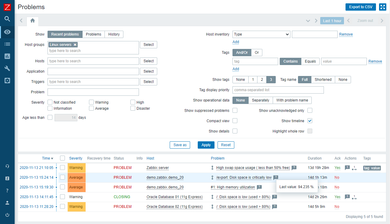 برنامه ZABBIX