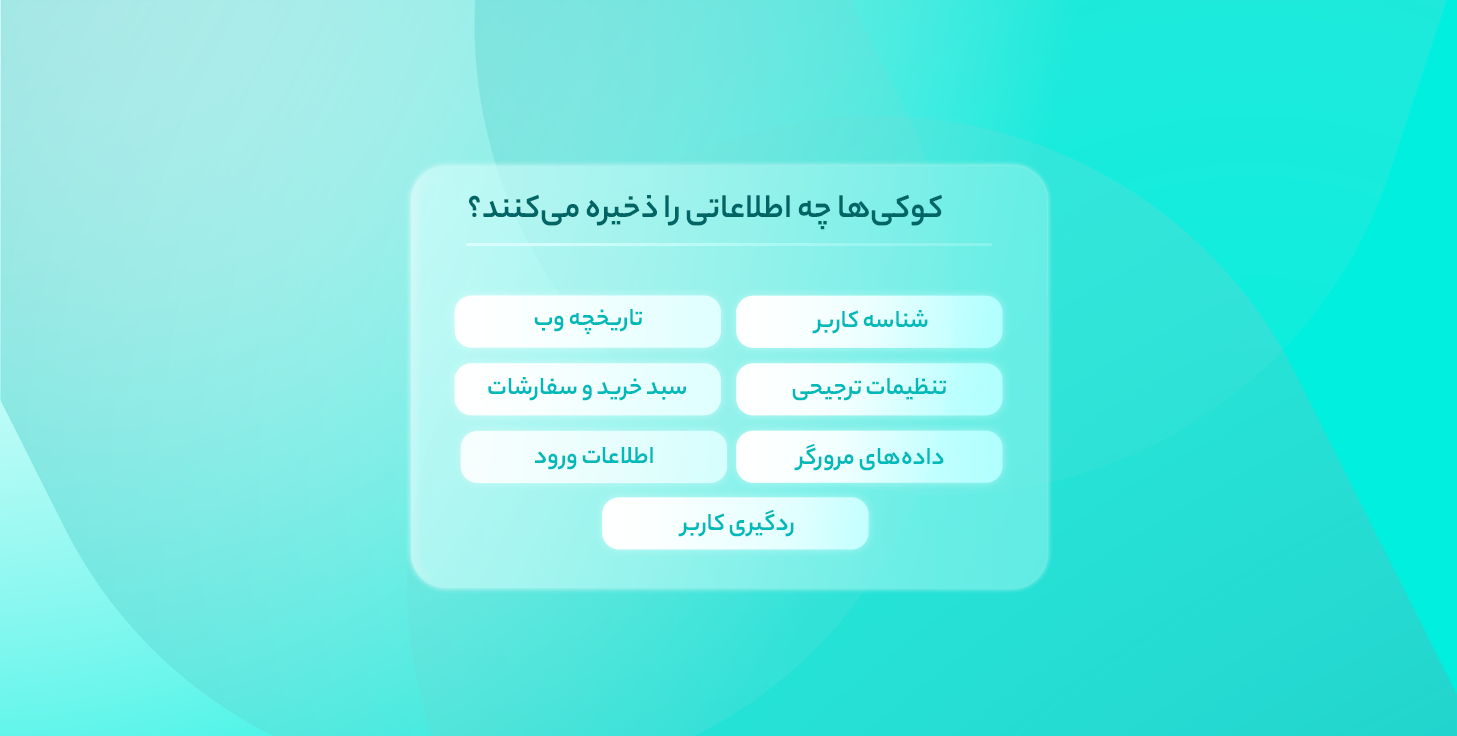 کوکی ها چه اطلاعاتی را ذخیره میکنند